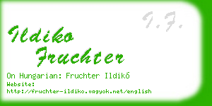 ildiko fruchter business card